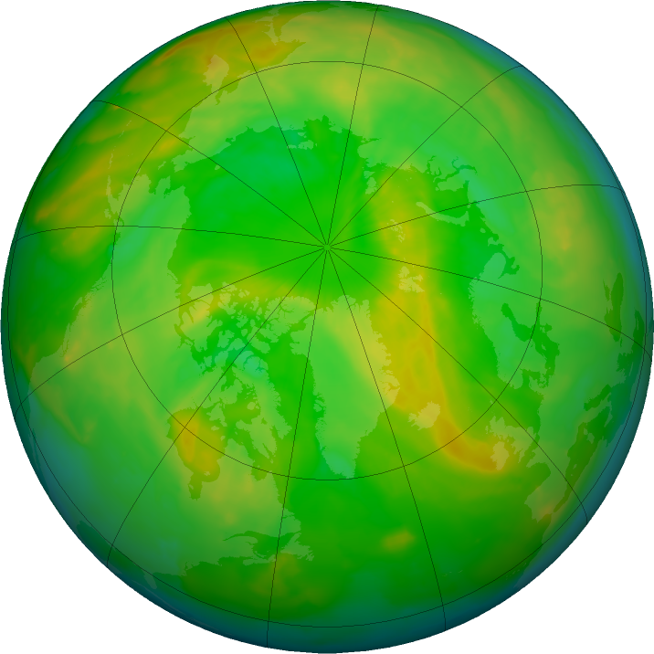 Arctic ozone map for 07 June 2011